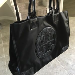 Authentic Tory Burch Black Large Nylon Tote